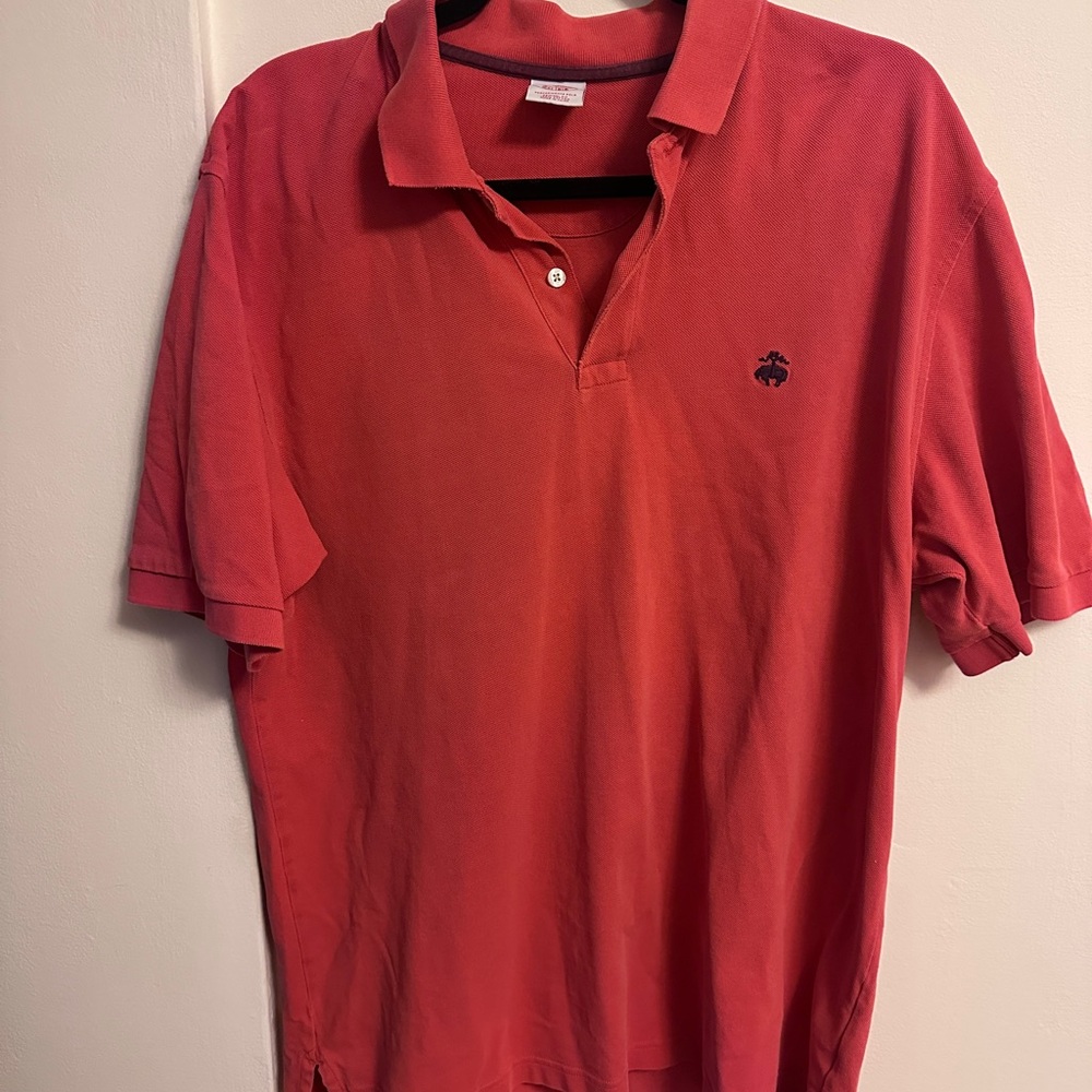 Brooks Brothers Men's Salmon Polo with Chest Emblem
